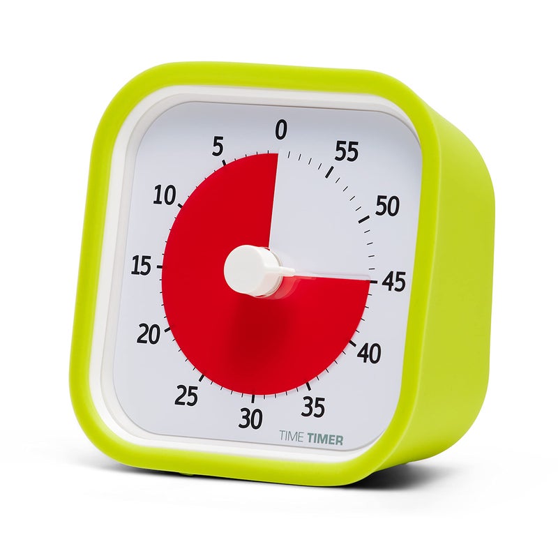 TIME TIMER 60 Minute MOD Education Edition â â€” Visual Timer for Kids Classroom Learning, Elementary Teachers Desk Clock, Homeschool Study Tool and Office Meetings with Silent Operation (Lime Green) - Image 1